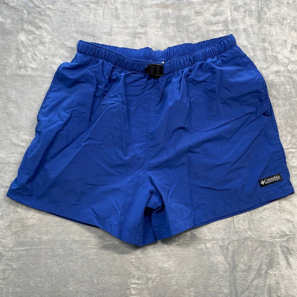 Columbia Sportswear Blue Nylon Polyester Lined Athletic Shorts Women's Large